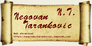 Negovan Taranković vizit kartica